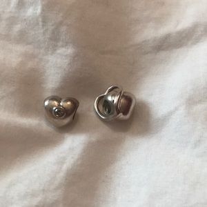 2 heart pandora charms